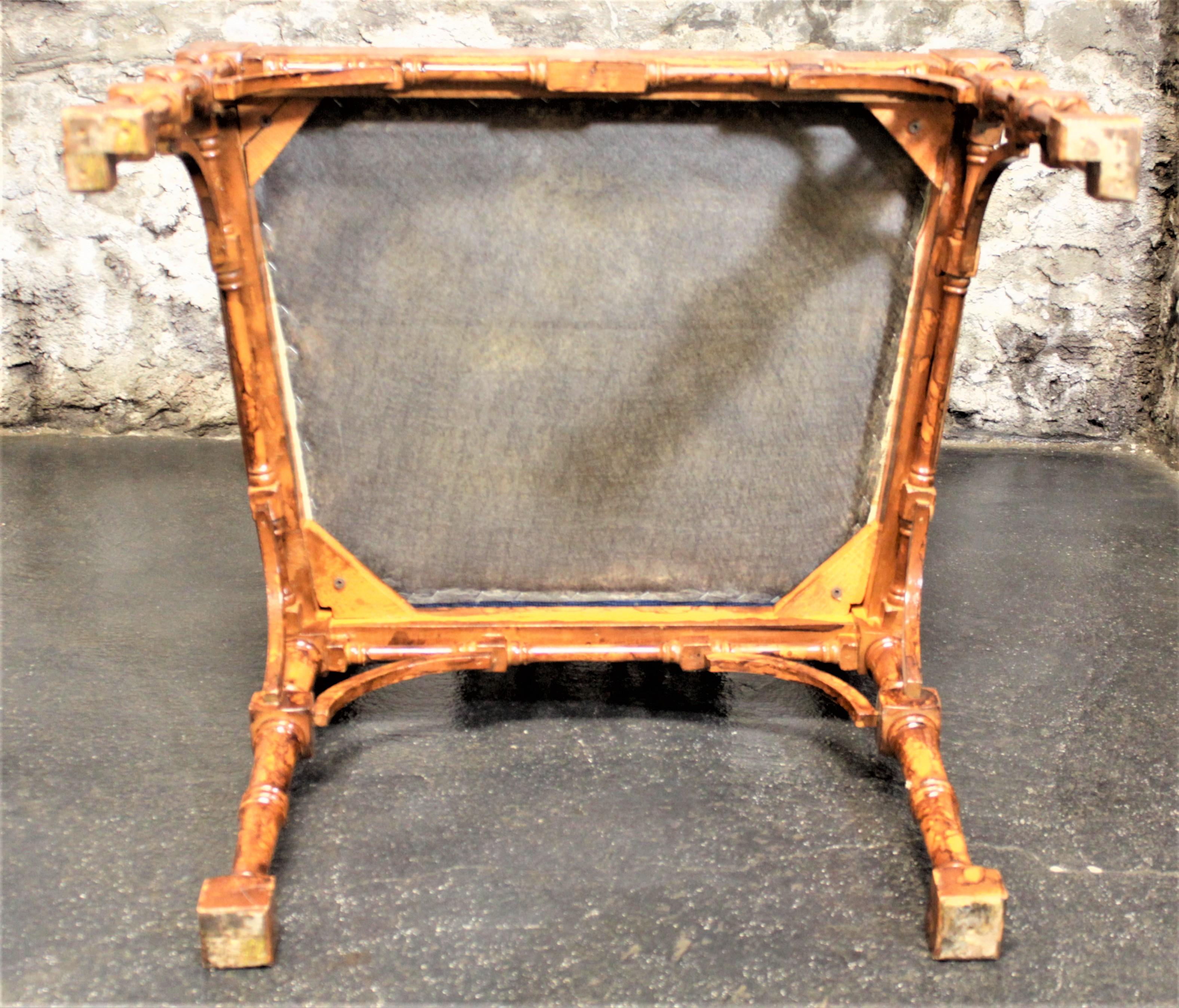 Antique Chinese Chippendale or Boho Styled Faux Bamboo Accent or Side Chair For Sale 6