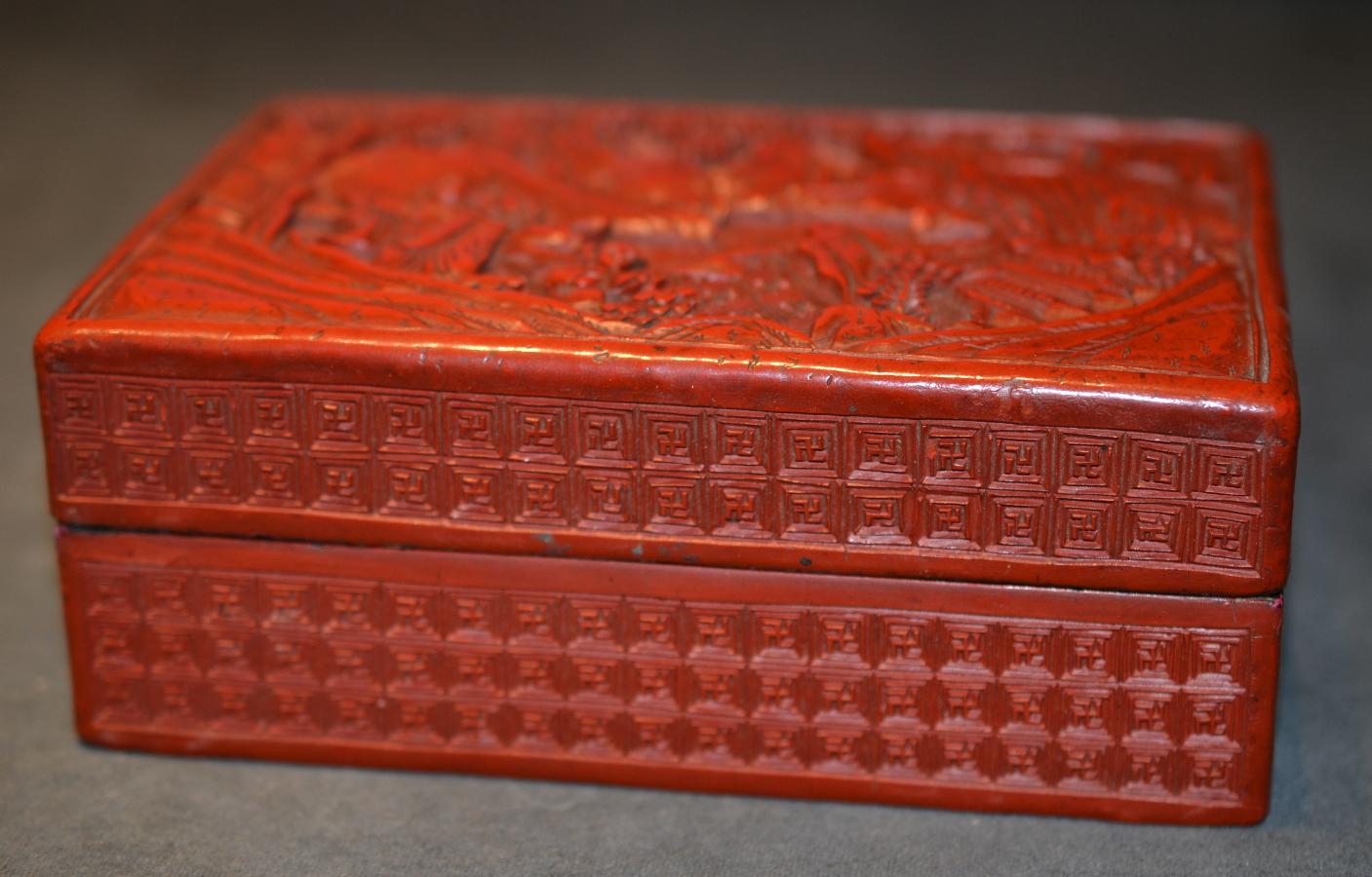 chinese cinnabar box