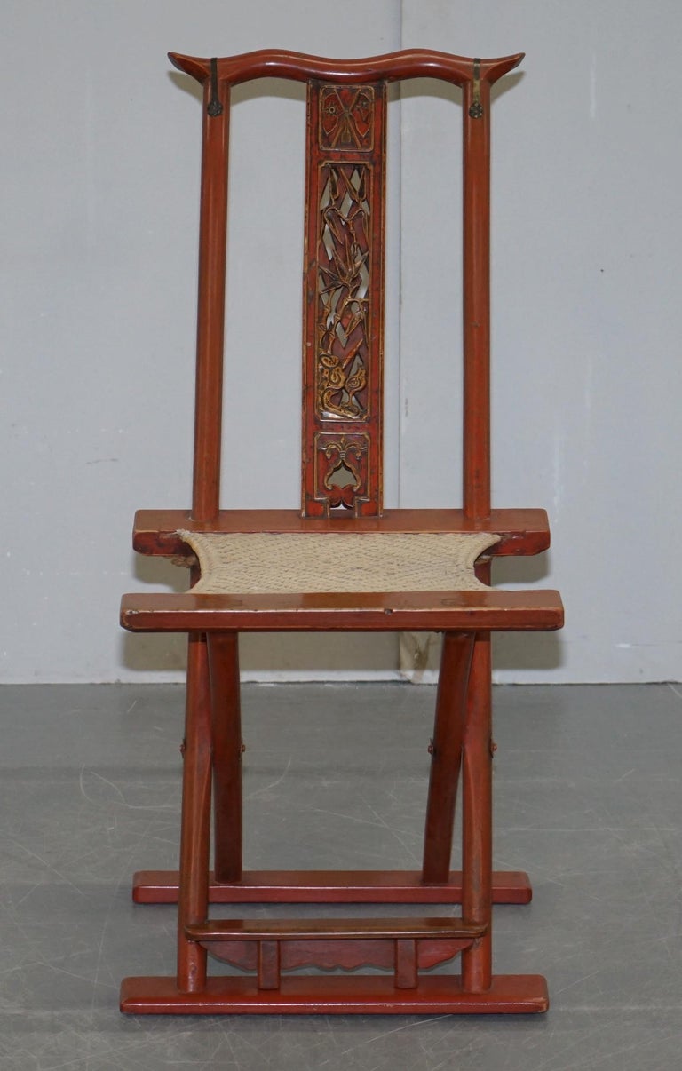 Wimbledon-Furniture

Wimbledon-Furniture is delighted to offer for sale this lovely original Chinese red lacquered fret work carved folding chair with woven seat    

Please note the delivery fee listed is just a guide, it covers within the M25