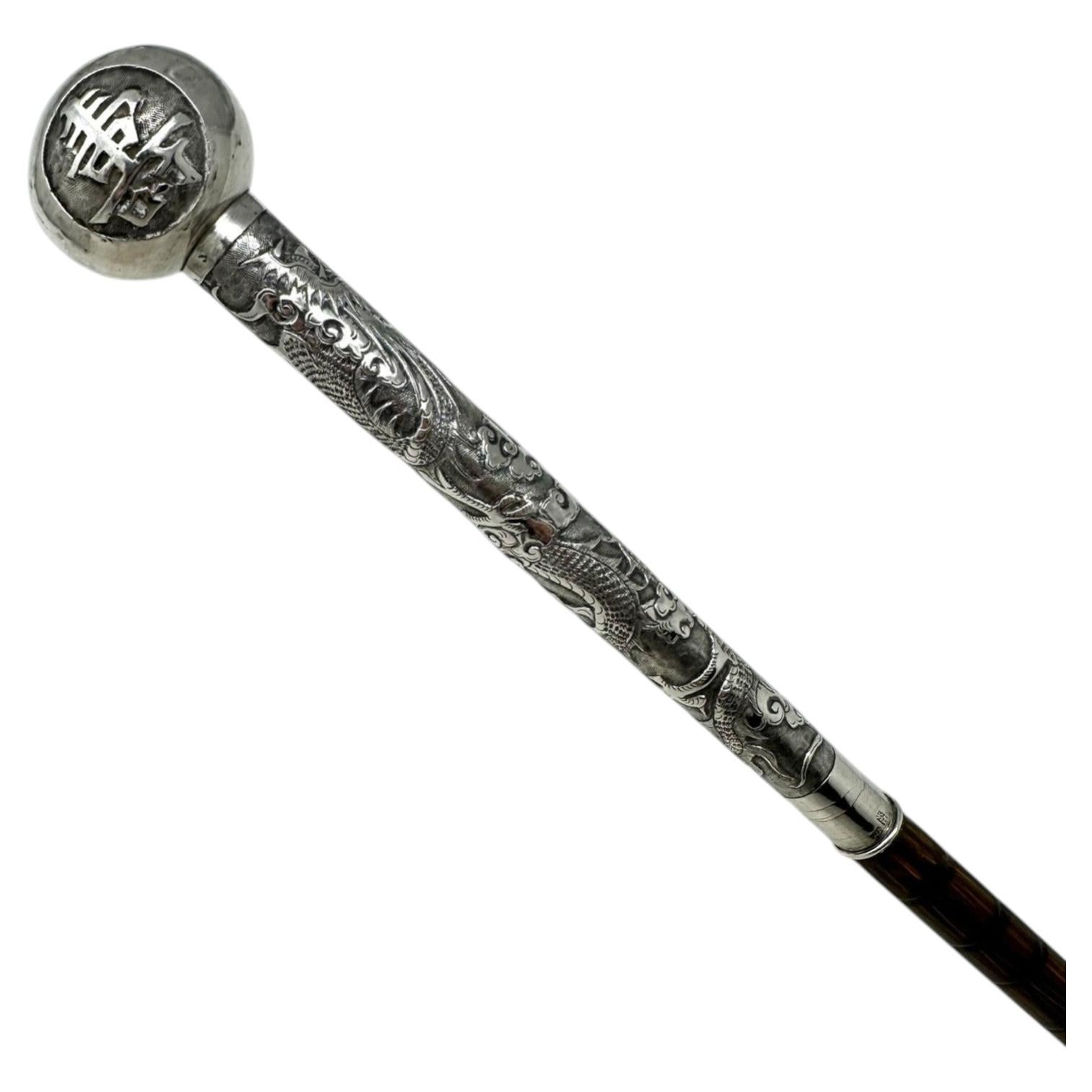 Antique Chinese Claw Dragon Ladys Gentleman's Wooden Walking Stick Dress Cane