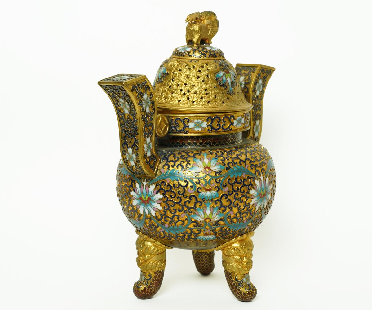20th Century Chinese Cloisonné Censer For Sale