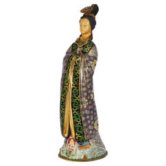 Antica scultura cinese di Guanyin smaltata a cloisonné, Strong Museum