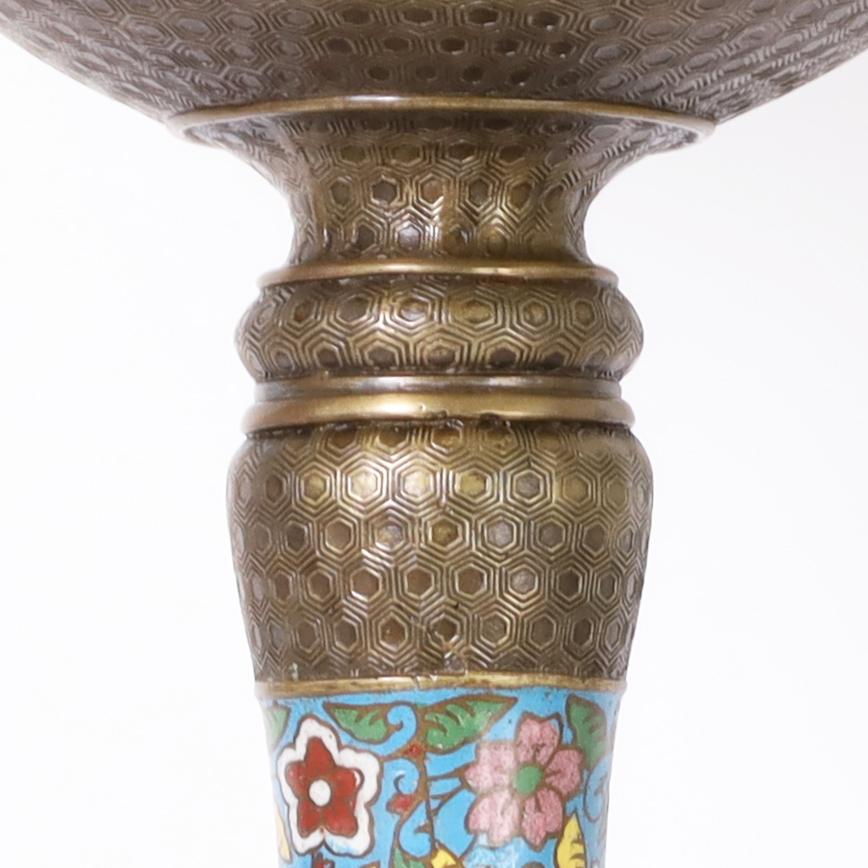 20th Century Antique Chinese Cloisonne Floor Lamp