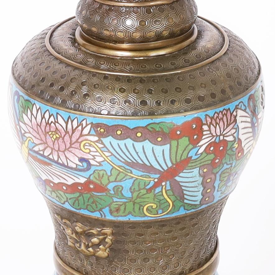 Antique Chinese Cloisonne Floor Lamp 2