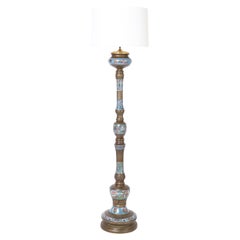 Antique Chinese Cloisonne Floor Lamp