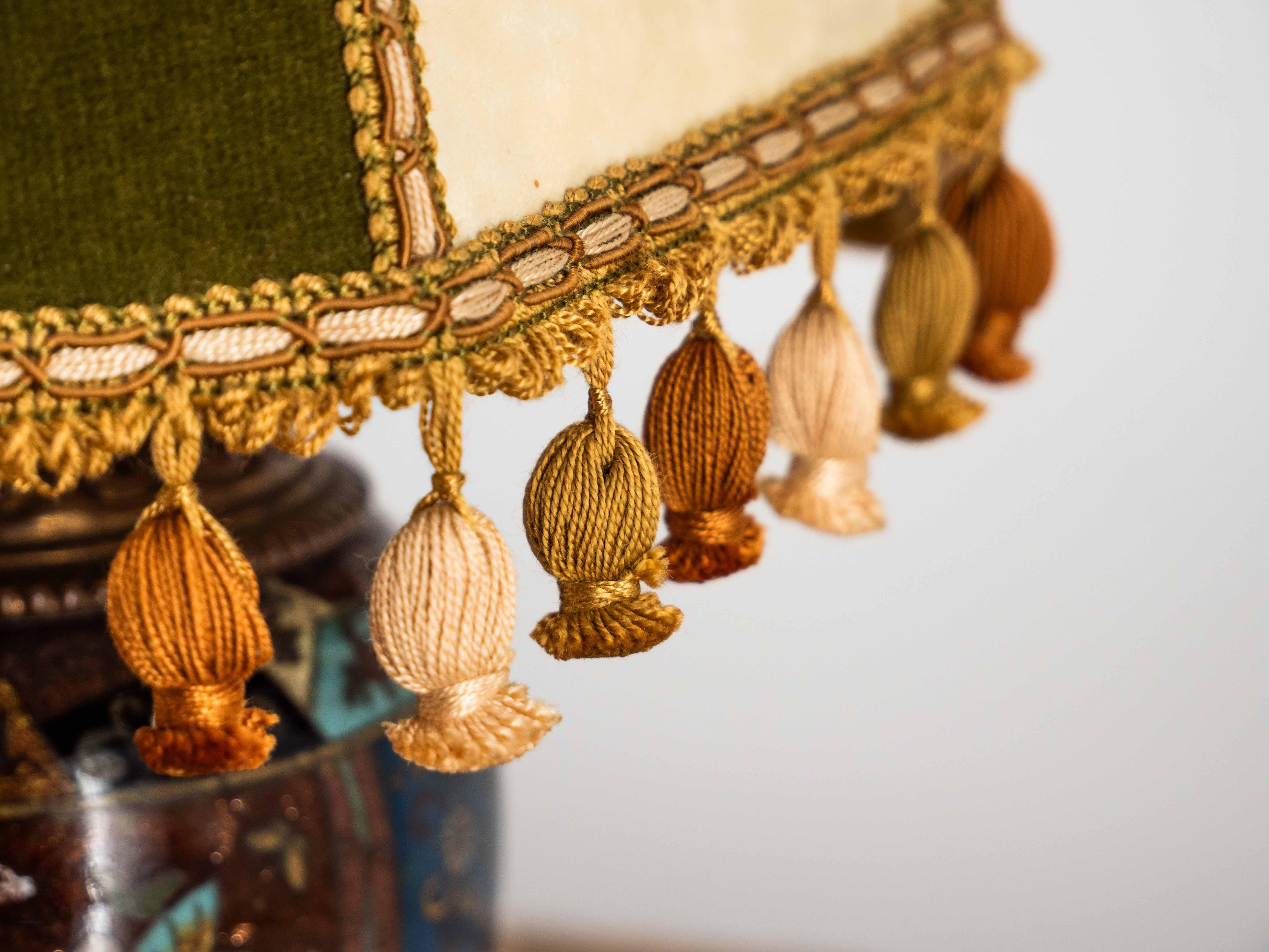 Antique Chinese Cloisonne table lamp For Sale 7