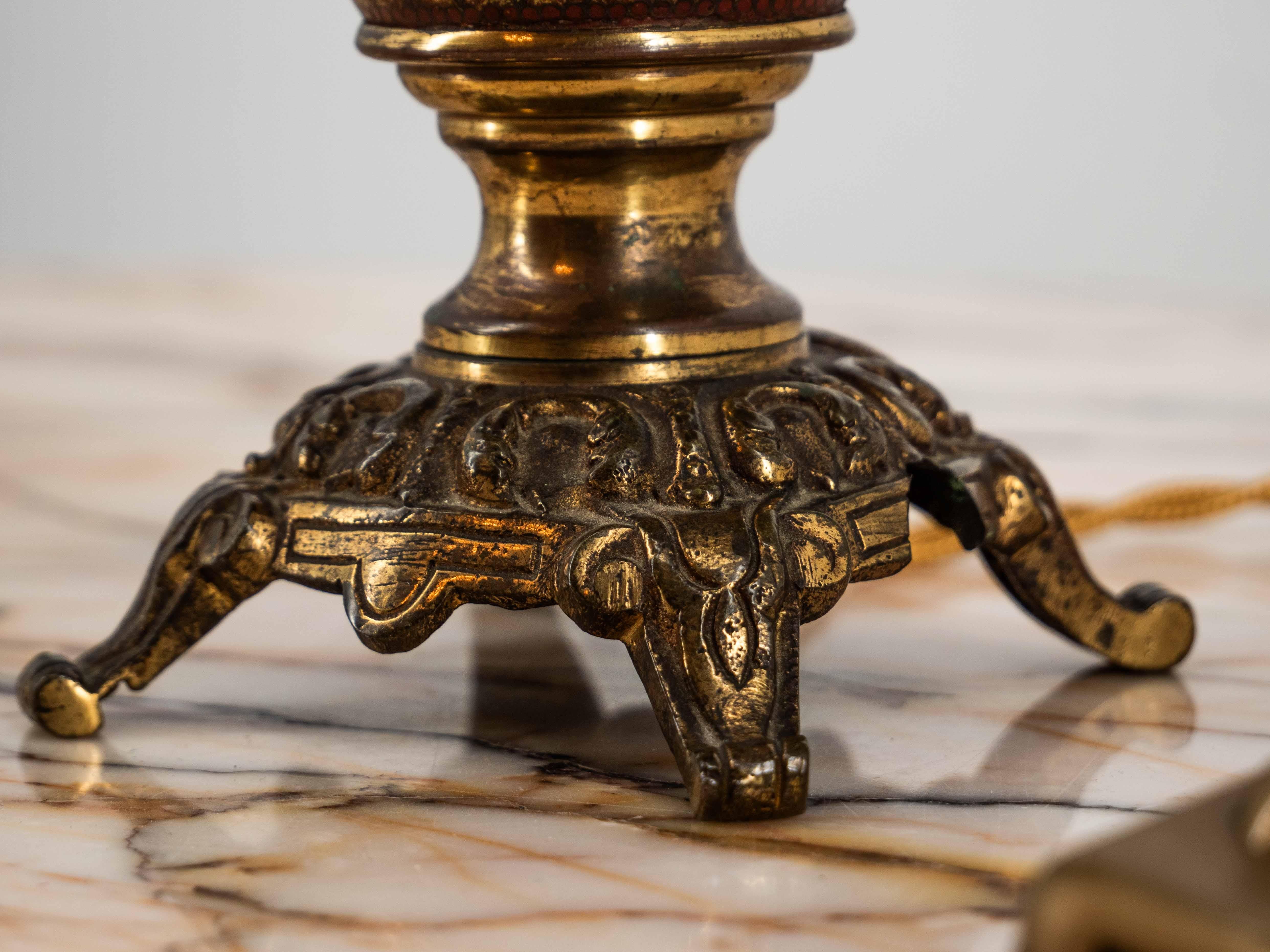 Early 20th Century Antique Chinese Cloisonne table lamp For Sale