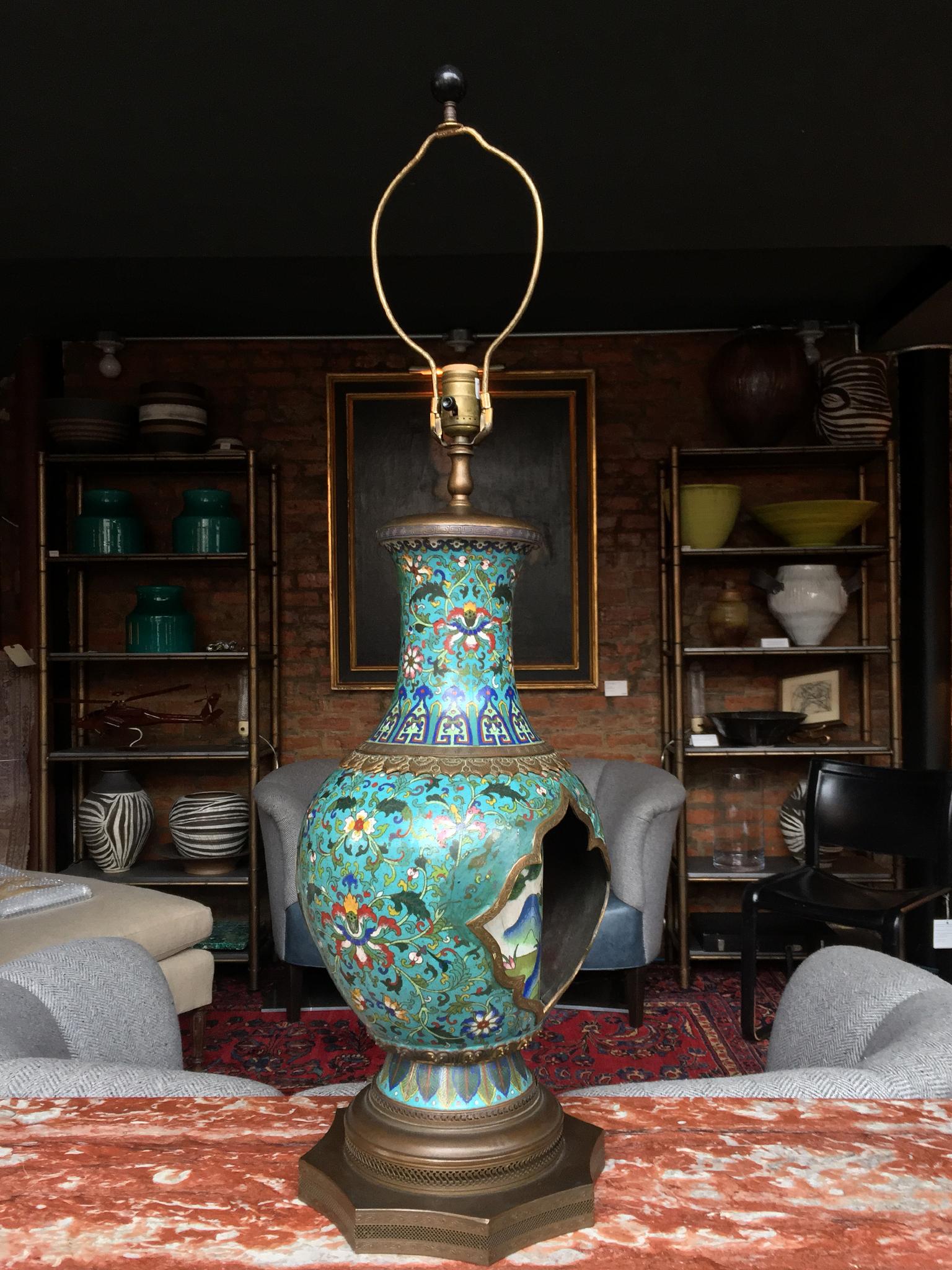 cloisonne table lamp