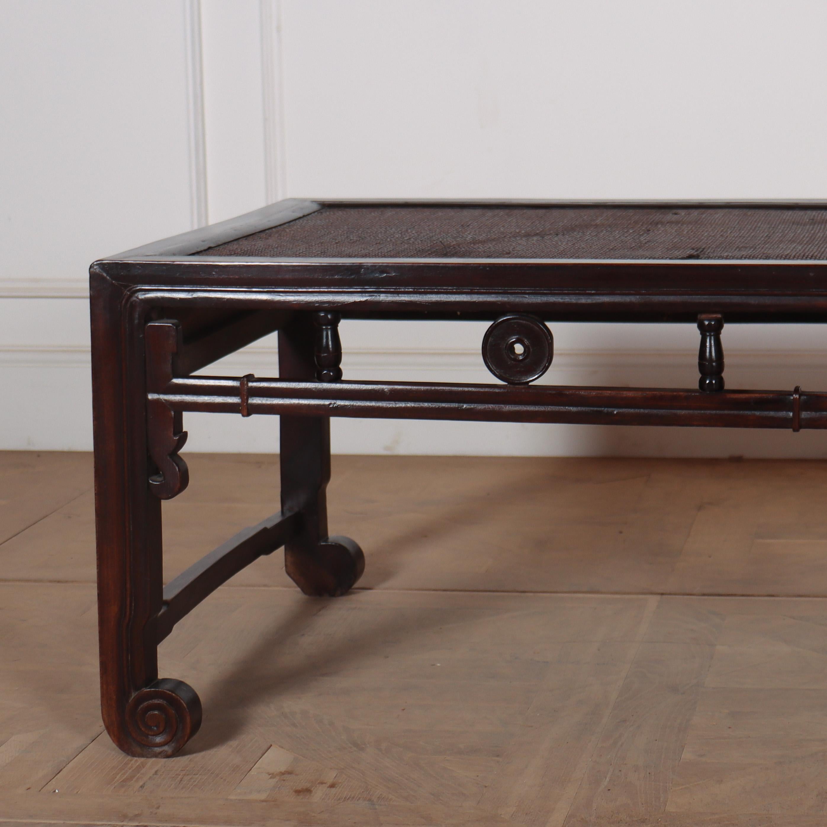 Good 19th C original stained Chinese pine low table / coffee table with a rattan insert. 1880.

Reference: 8033

Dimensions
65 inches (165 cms) Wide
28 inches (71 cms) Deep
19.5 inches (50 cms) High