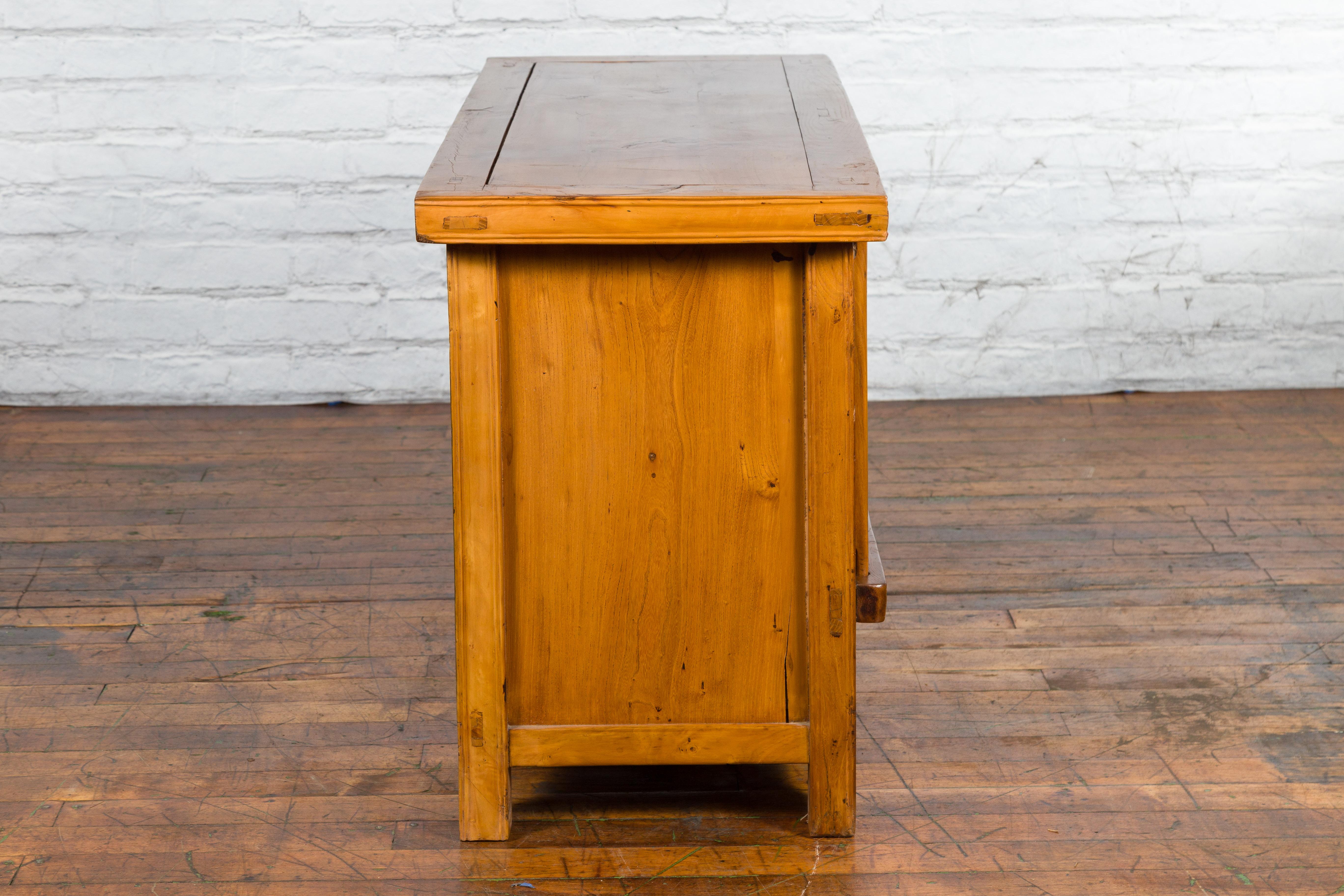 Antique Chinese Console Cabinet with Petite Double Doors and Hidden Compartments For Sale 9