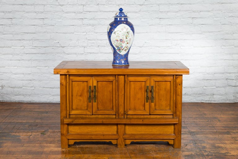 Antique Chinese Console with Petite Double Doors and Hidden