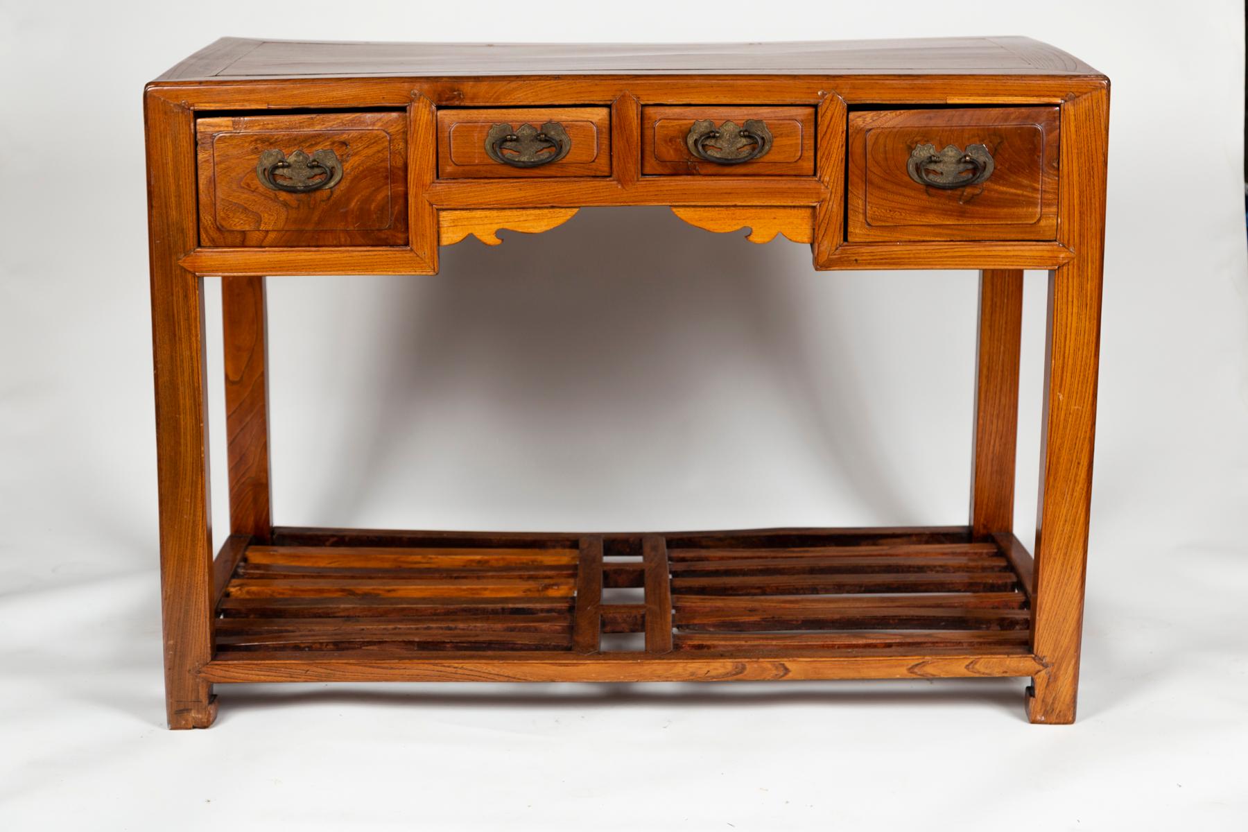 Wood Antique Chinese Console Table, 20th Century For Sale