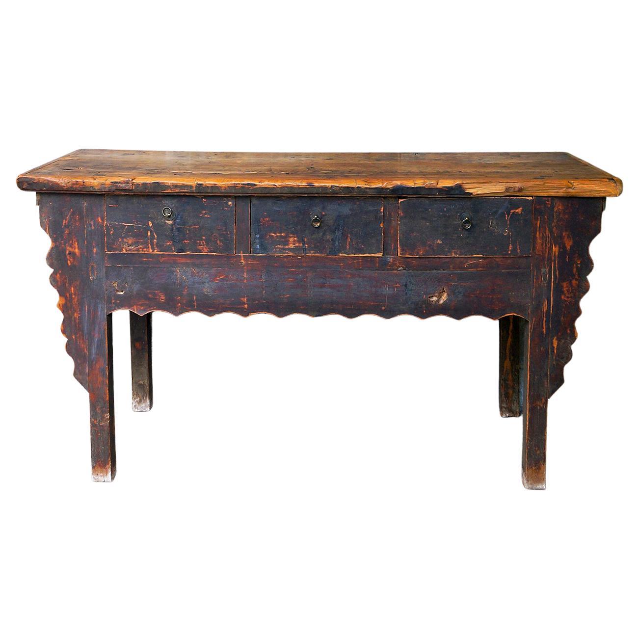 Antique Chinese Console with Original Surface