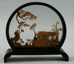 Antique Chinese Cork Diorama