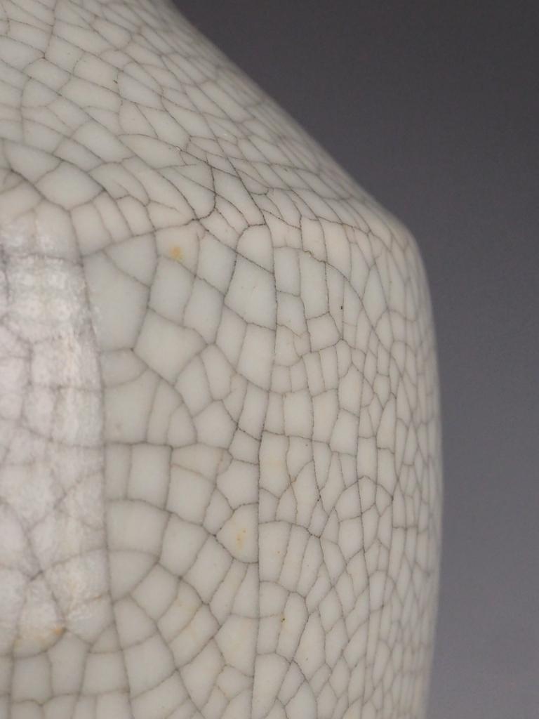 Antique Chinese Crackle Glaze Lamp with Foo Dog Motifs For Sale 11