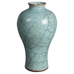Antique Chinese Crackle Glaze Pottery Vase C1930