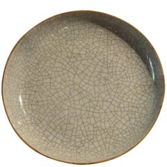 Antique Chinese Crackle Glazed Dish Antique Chinese Crackle Glazed Dish