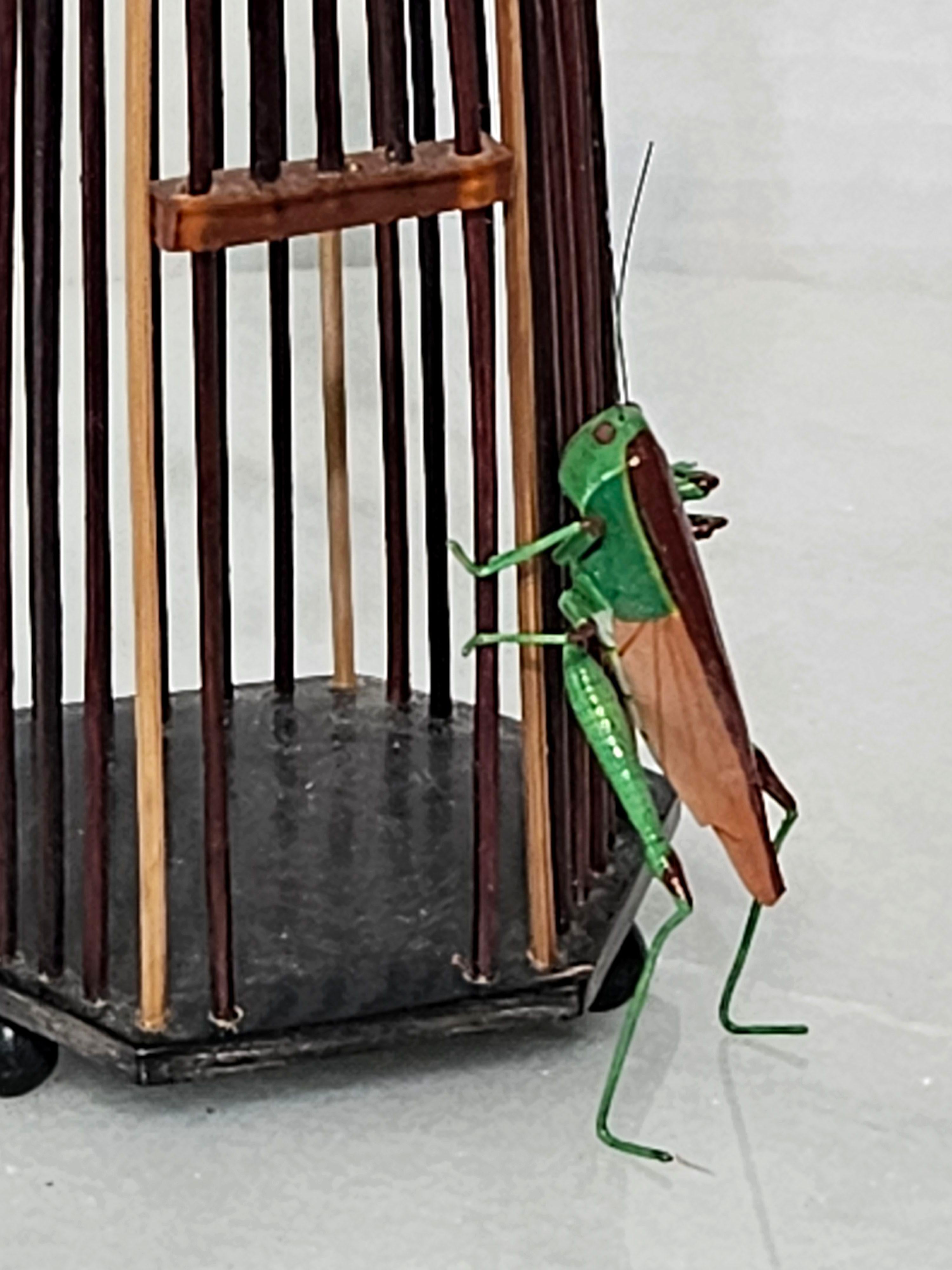 Hand-Carved Antique Chinese Cricket Cage 