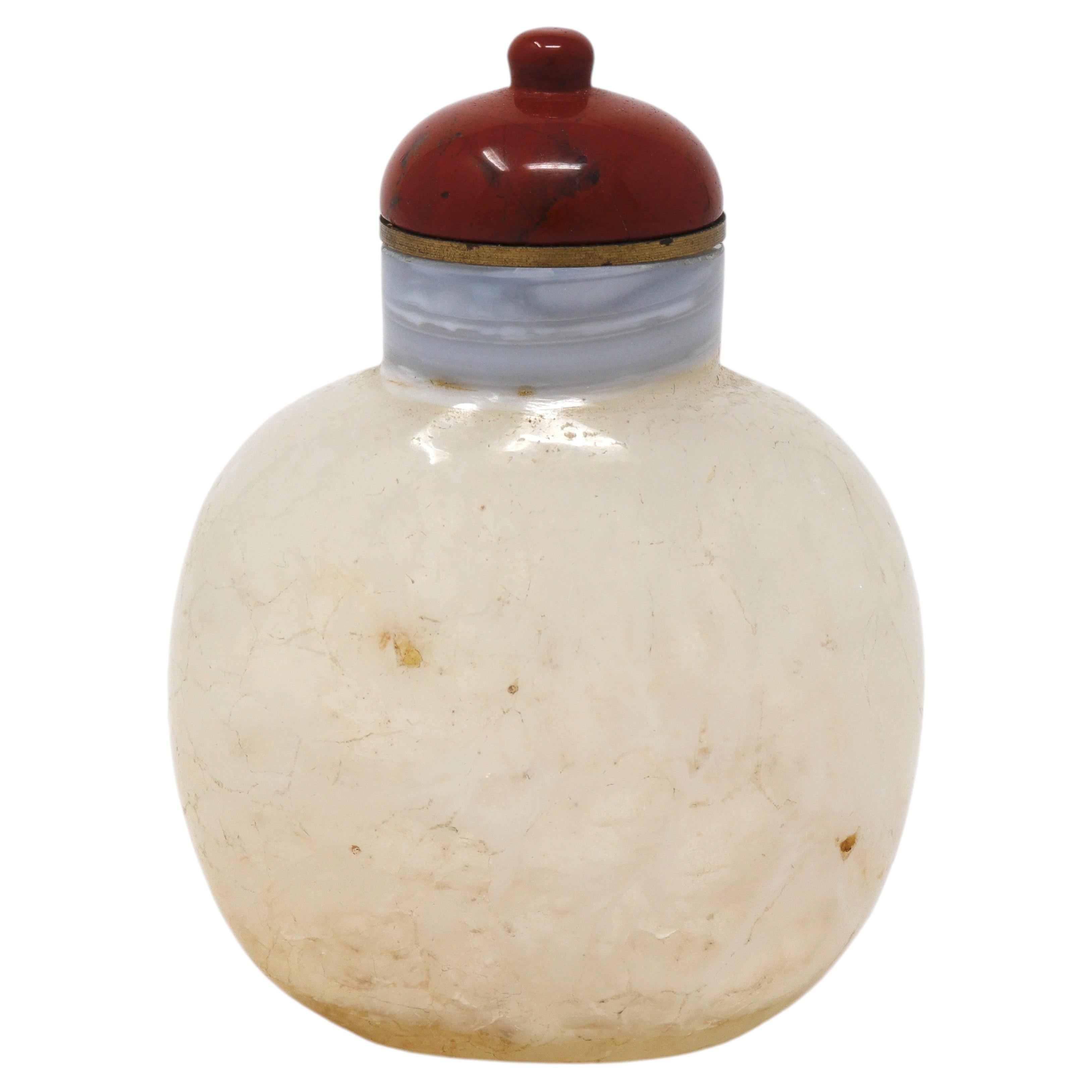 Antike chinesische Kristall Achat Schnupftabakflasche