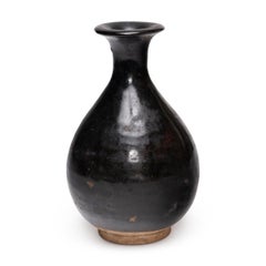 Antique Chinese Darkly Glazed Wine Jar, Early 20th Century