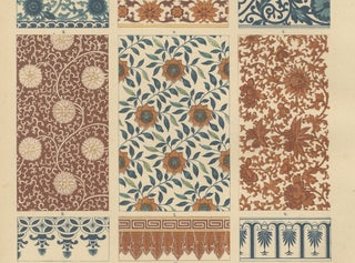 Antique Chinese Decorative Art Prints with Floral and Textile Motifs, 1887, view 5
