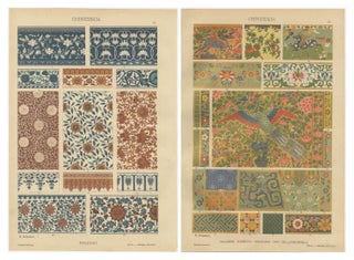 Antique Chinese Decorative Art Prints with Floral and Textile Motifs, 1887, view 7