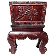 Antique Chinese Decorative Lacquered Wood Jardiniere