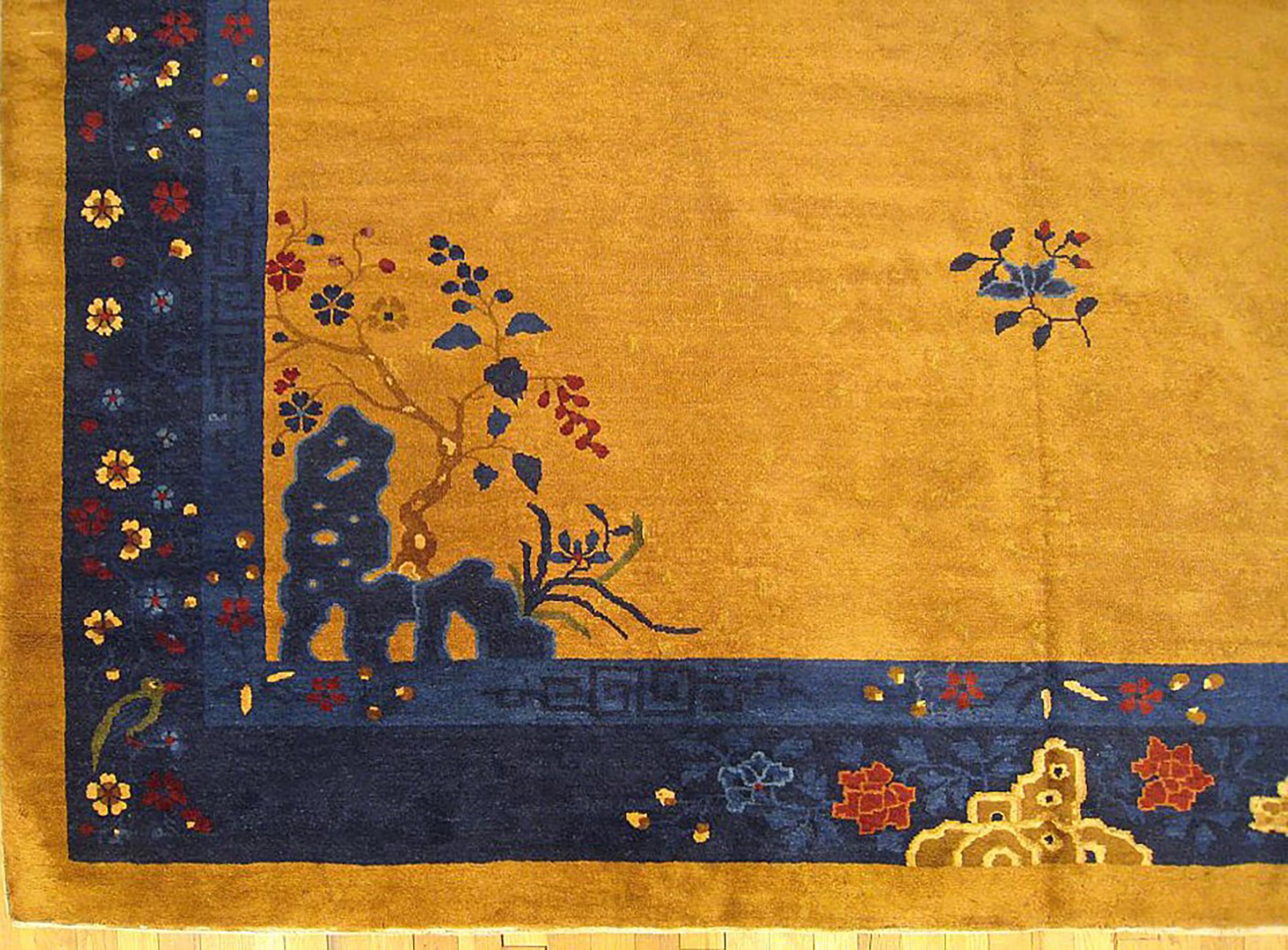 Persian Antique Chinese Decorative Orienta Peking Rug in Large Size For Sale