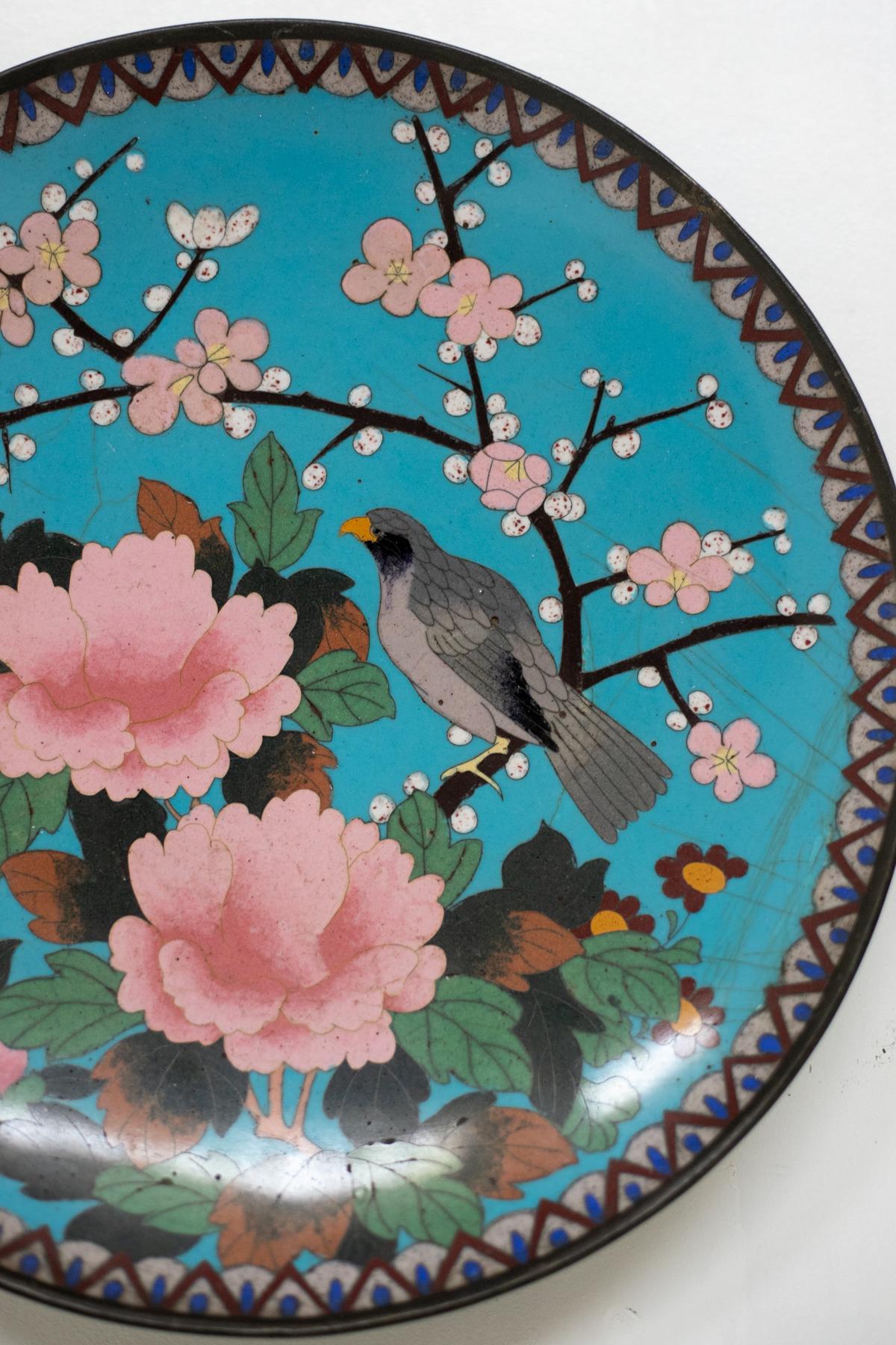 Antike chinesische dekorative Wandschale (Chinesischer Export) im Angebot