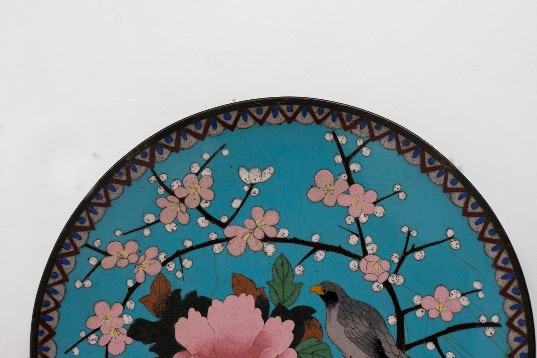 Antike chinesische dekorative Wandschale im Zustand „Gut“ im Angebot in Milano, IT
