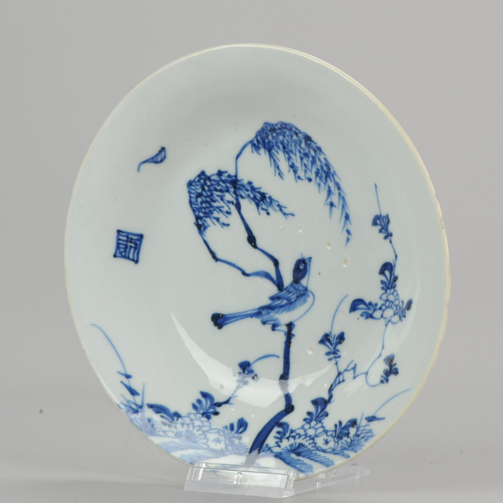 A very nice plate with a bird in a garden and a mark, early 17th century. Rare plate!

9-8-19-1-4

Symbolism

Magpie (xi que). The 