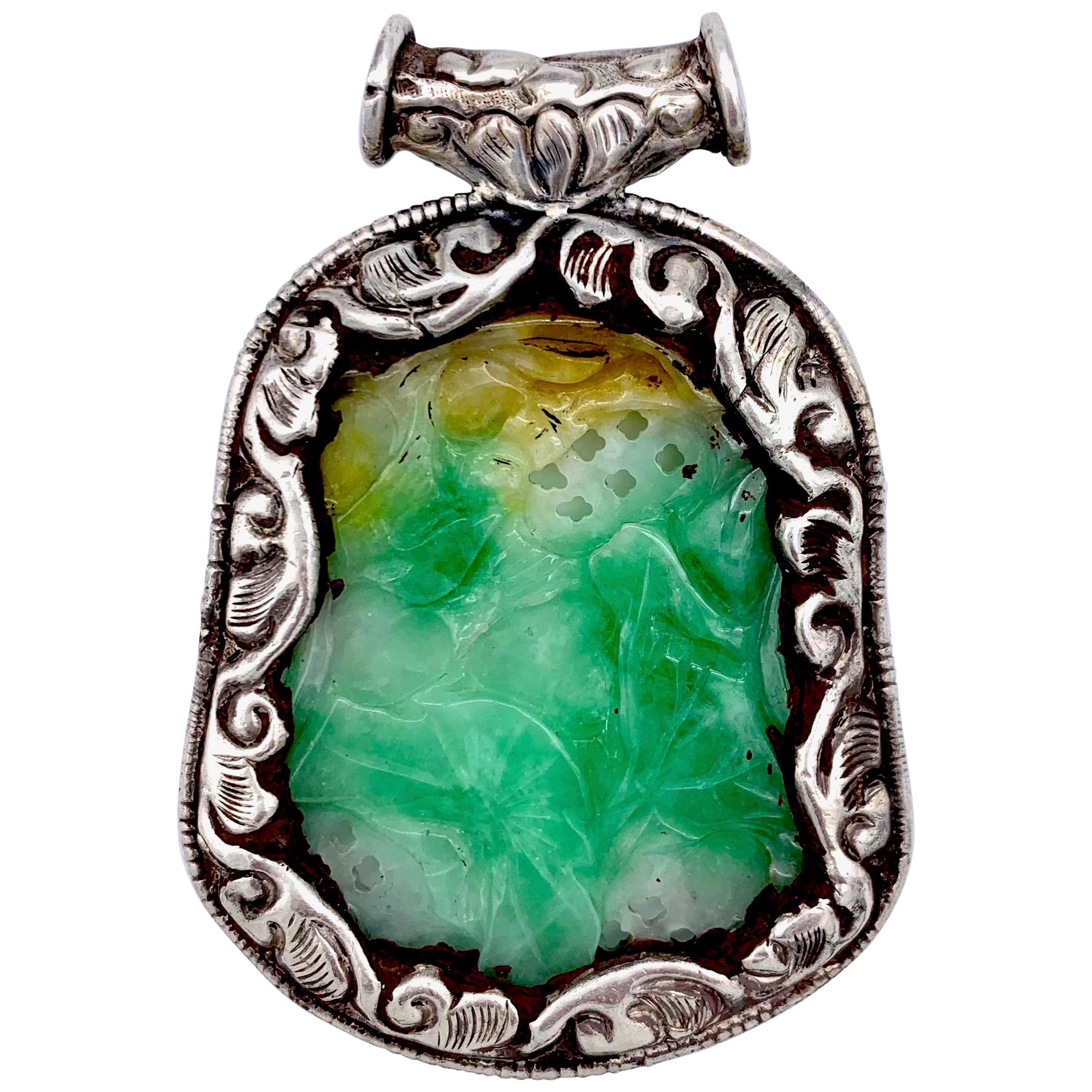 Details about   Chinese natural jade carved by hand round jade pendant with free shipping 