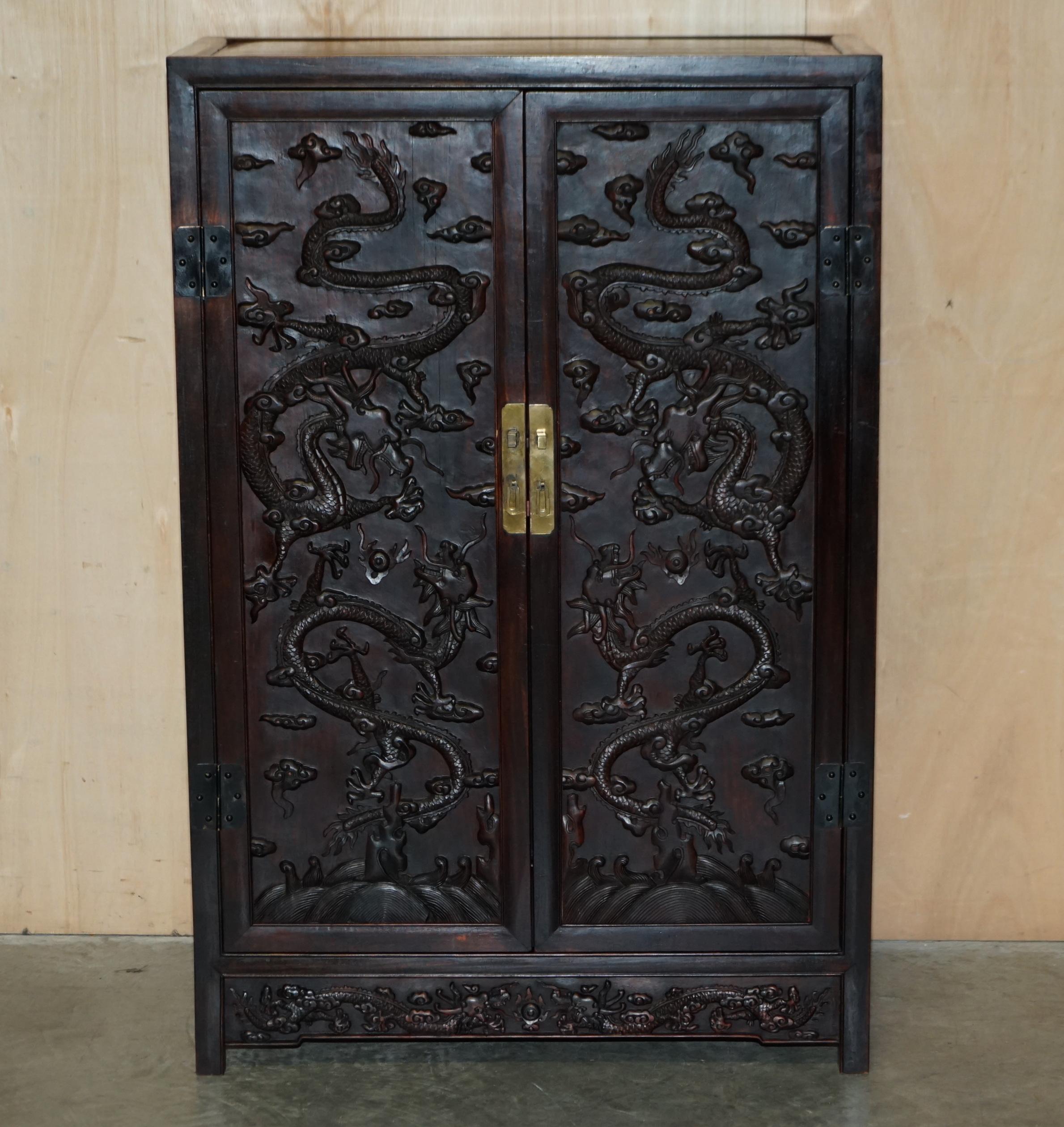 Royal House Antiques

Royal House Antiques is delighted to offer for sale this very fine circa 1880-1900 Antique Chinese Dragon carved Hongmu Sijiangui compound cupboard

A very rare, important, and collectable piece of antique Chinese furniture. If