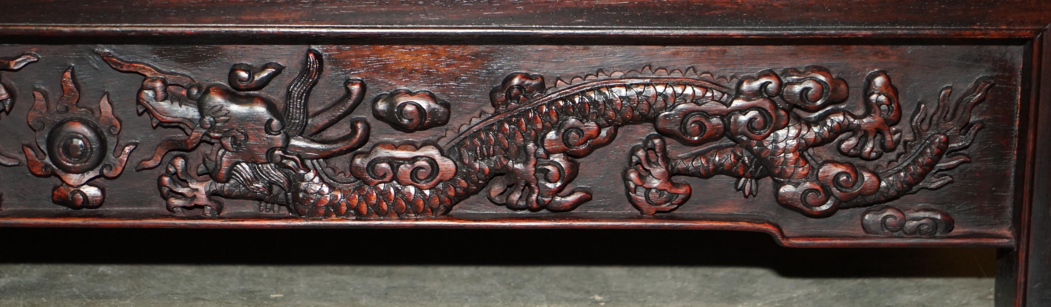 ANTIQUE 1880 CHiNESE DRAGON CARVED HONGMU SIJIANGUI COMPOUND CABINET CUPBOARD 13