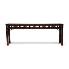 Antike chinesische Drachenblumen-Altar-Konsole, 19. Jahrhundert