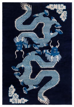 Antique Chinese Dragon Rug