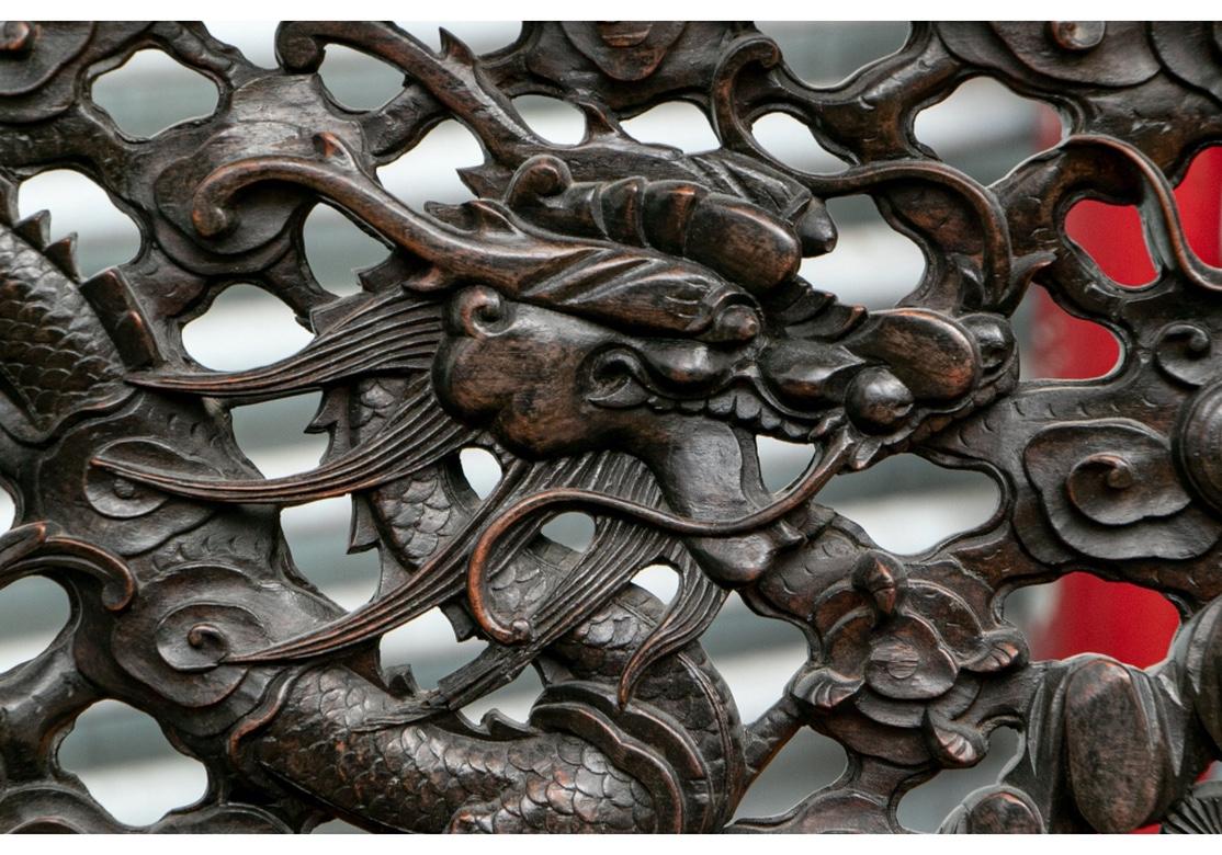 Antique Chinese Elaborately Carved Scholar’s Bench For Sale 1