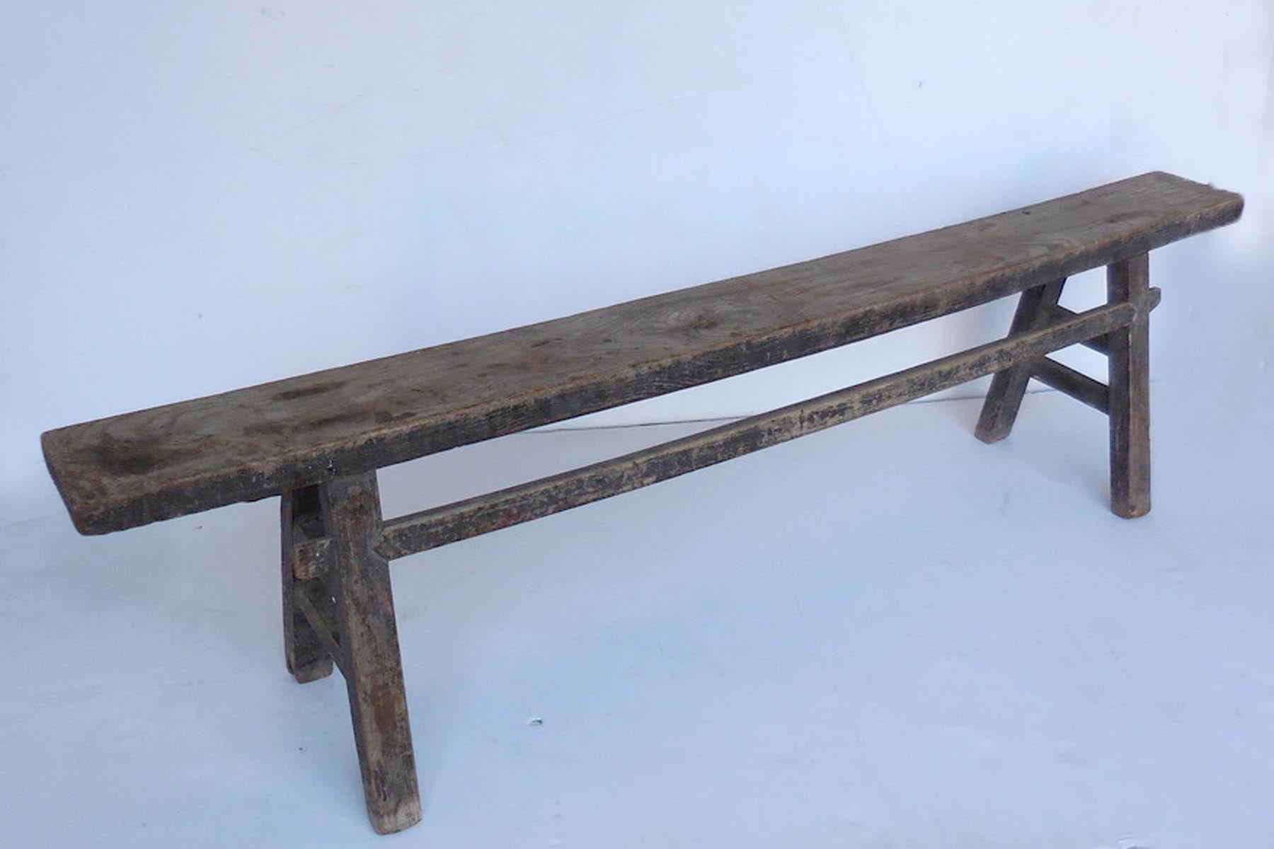 Antique Chinese Elm Bench 3