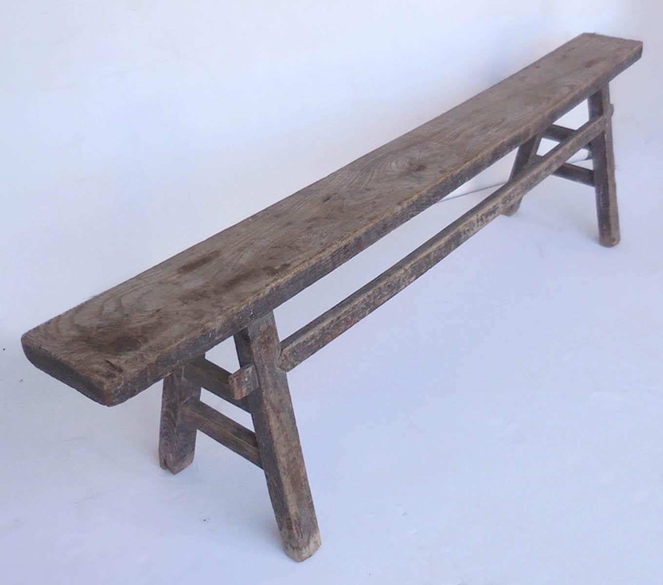 Antique Chinese Elm Bench 4