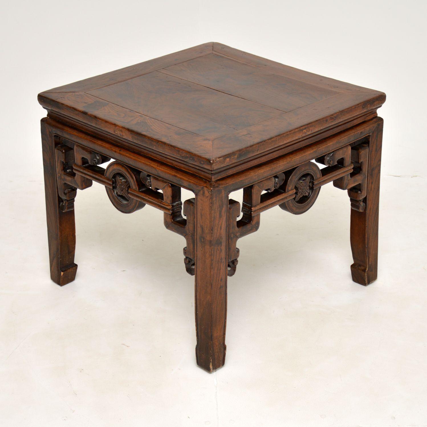 Antique Chinese Elm Coffee / Side Table In Good Condition In London, GB