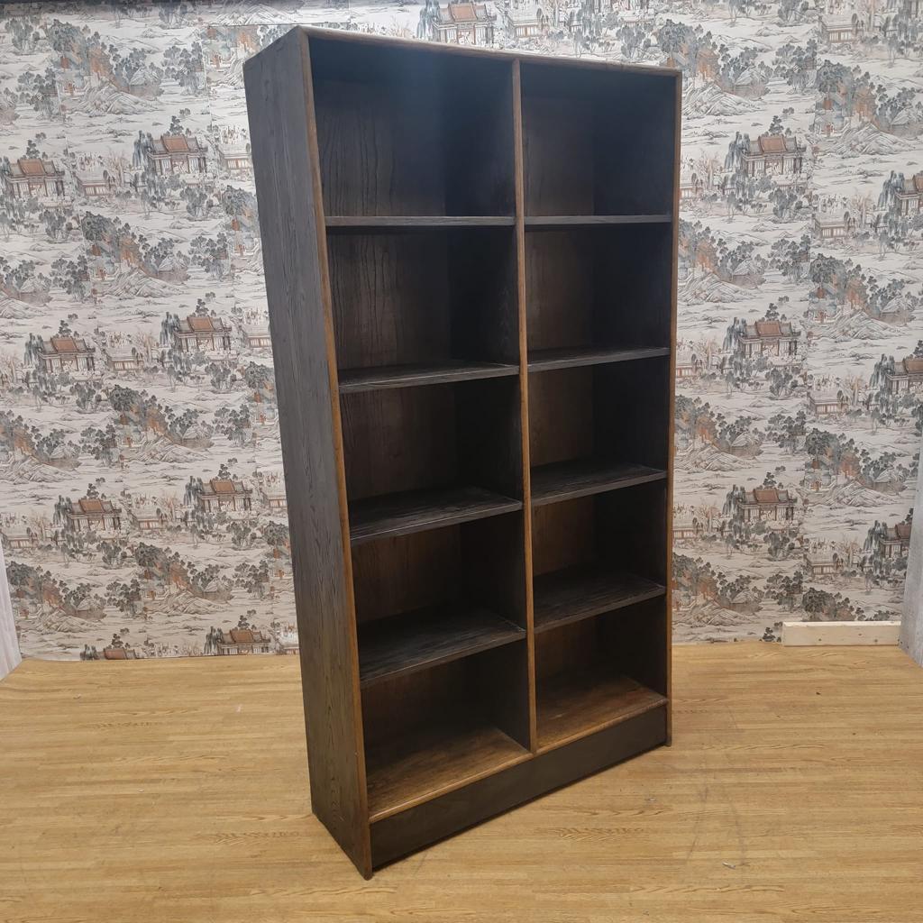 Vintage Chinese Elm Display Cabinet / Bookcase, Pair For Sale 4