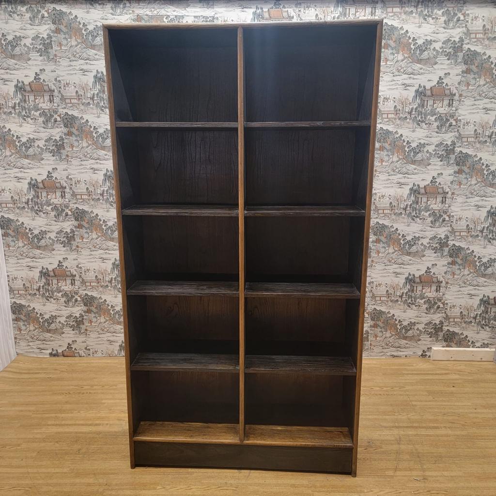 Vintage Chinese Elm Display Cabinet / Bookcase, Pair For Sale 3