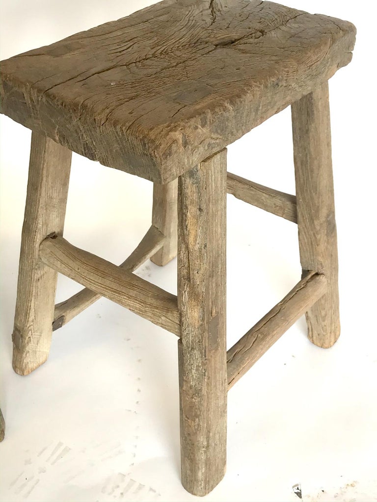 Antique Chinese Elm Stool At 1stdibs