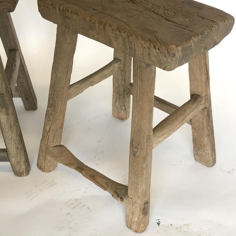 Antique Chinese Elm Stool At 1stdibs