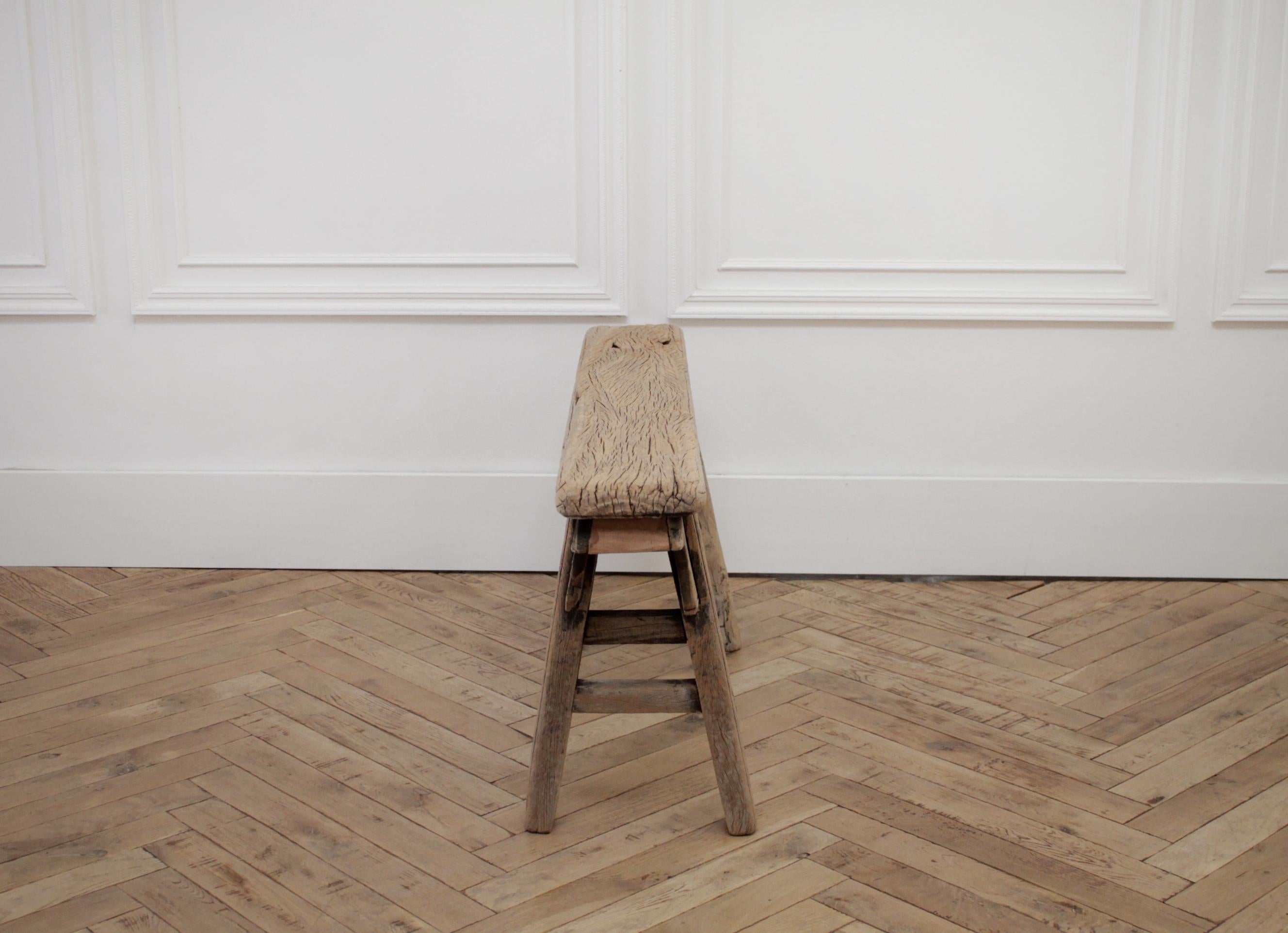 Antique Asian elm wood bench
Size: 45