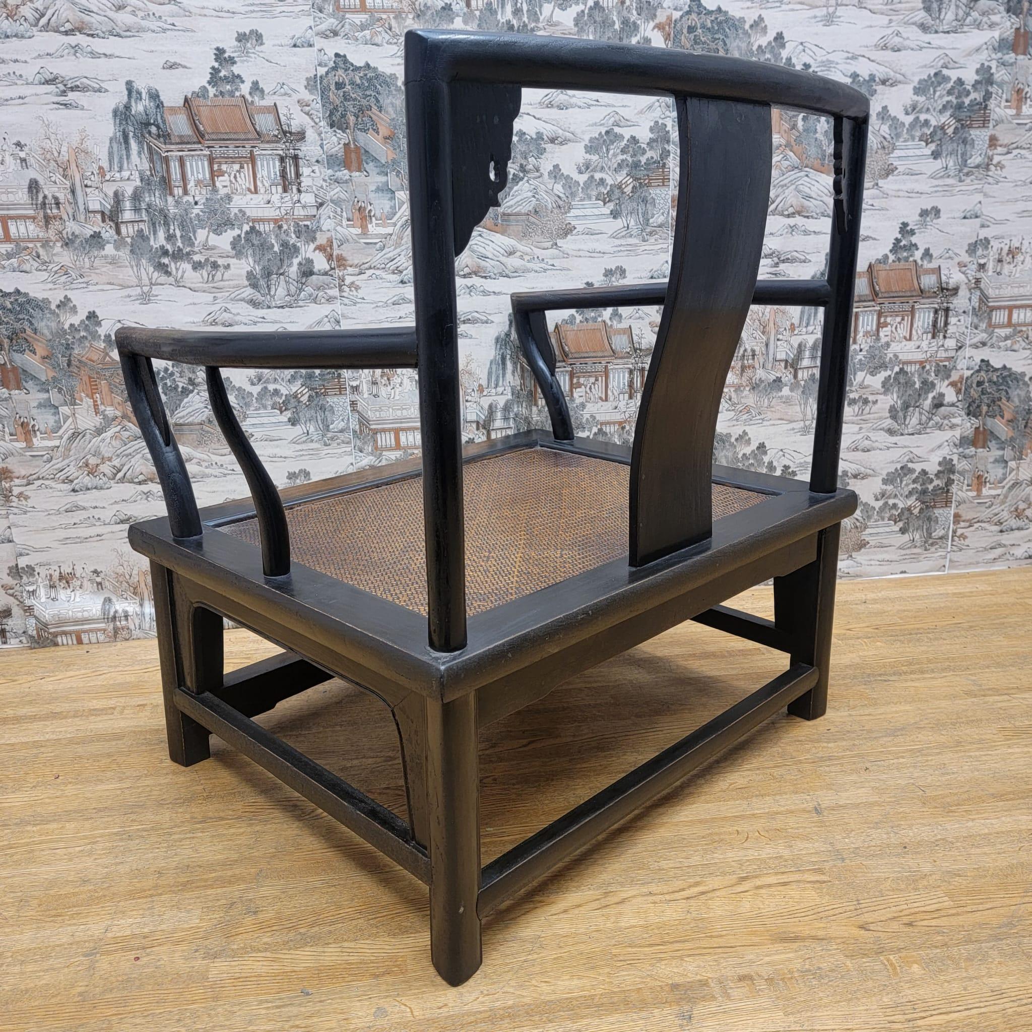 Antique Chinese Elmwood Child Chair - Pair In Good Condition For Sale In Chicago, IL