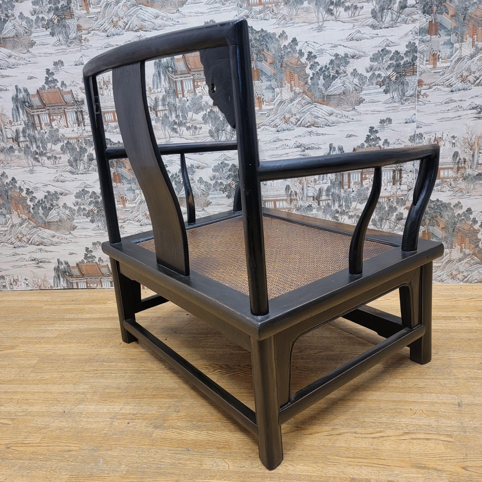 20th Century Antique Chinese Elmwood Child Chair - Pair For Sale