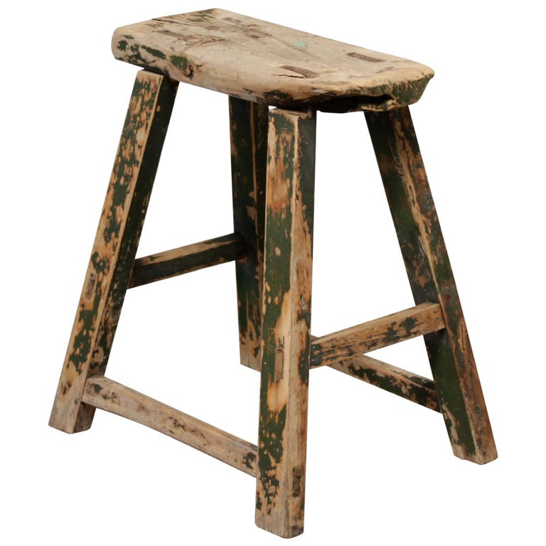 Zao · Tabouret chinois ancien en orme n°15