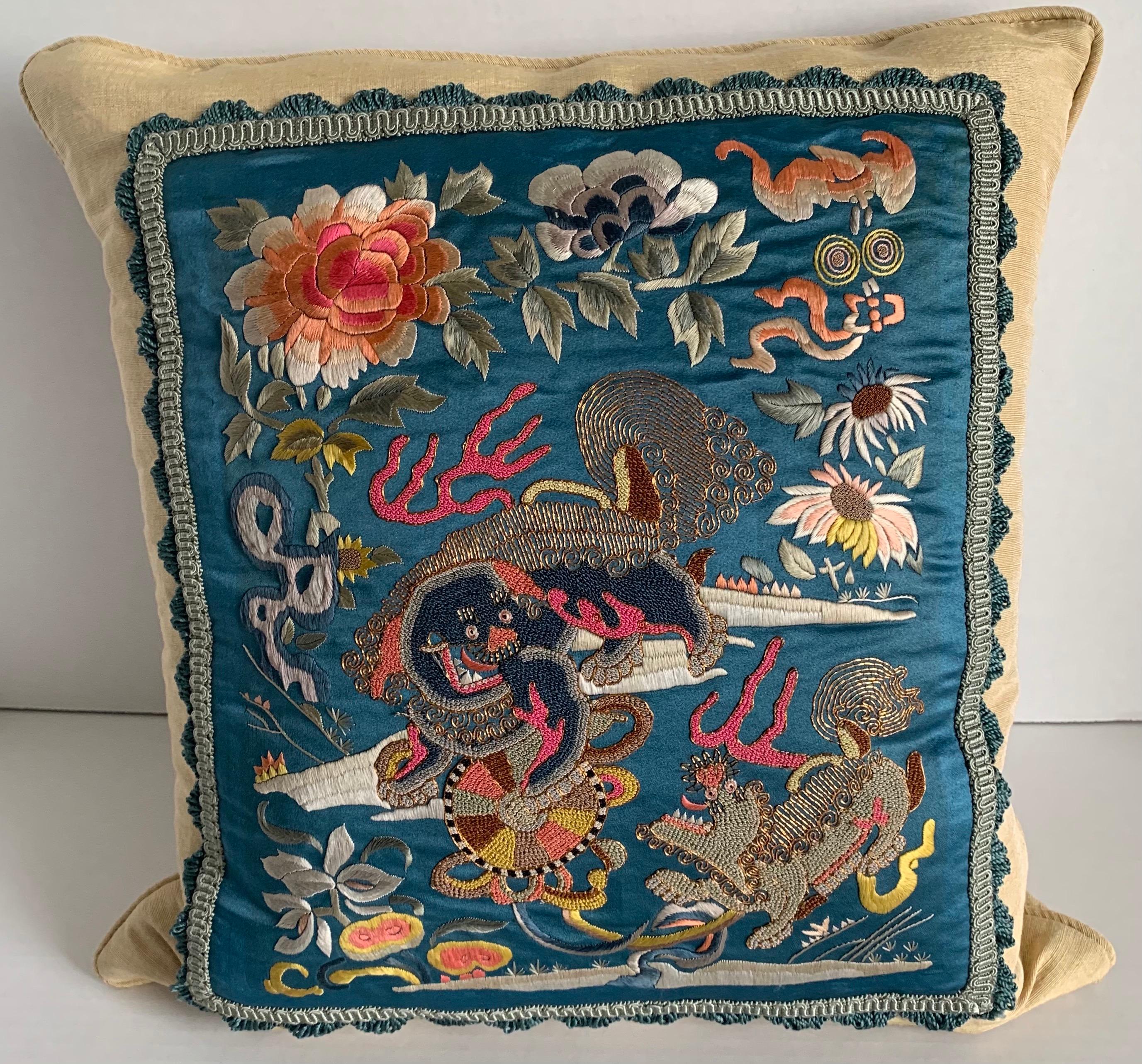 china embroidered seat cushions