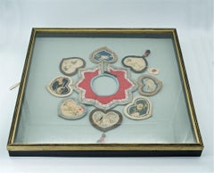 Antique Chinese Embroidery Brocade Collar Qing Dynasty Crane Floral Asian Arts